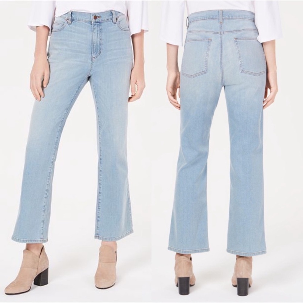 Eileen Fisher Cotton Ankle Boot-Cut Jeans NWT